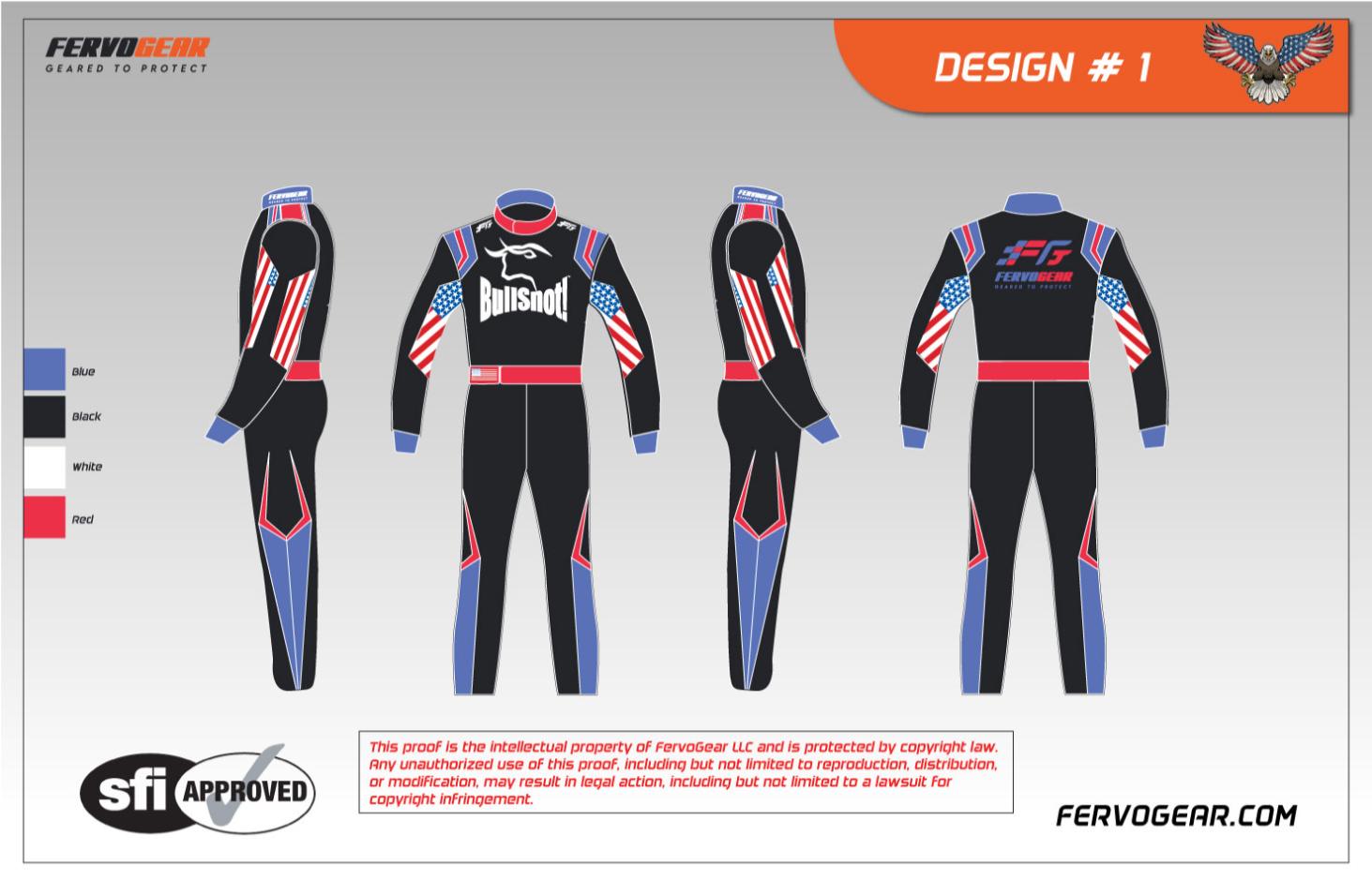 How Team Colors and Sponsor Graphics Are Planned on Racing Suits 1 01-Josh-Garrity Suit Mockup
